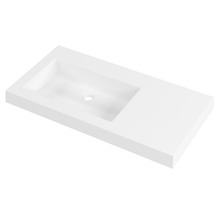 Essential Accessible 900mm Gloss White Composite Wall Hung Basin